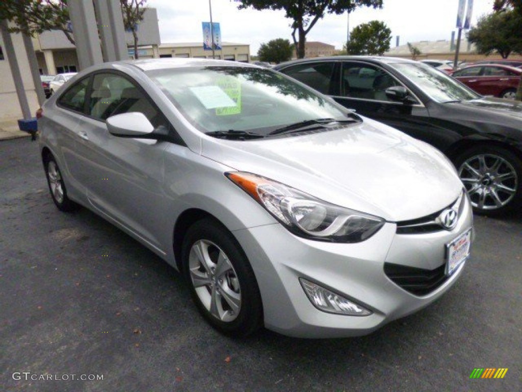 2013 Elantra Coupe GS - Shimmering Air Silver / Blue photo #3