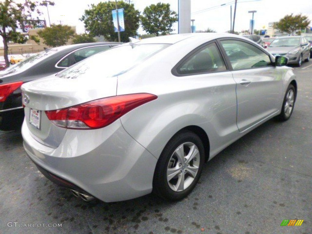 2013 Elantra Coupe GS - Shimmering Air Silver / Blue photo #4