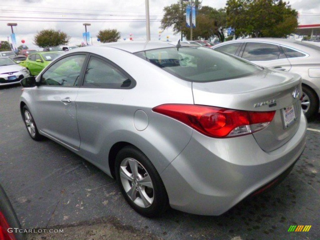 2013 Elantra Coupe GS - Shimmering Air Silver / Blue photo #6