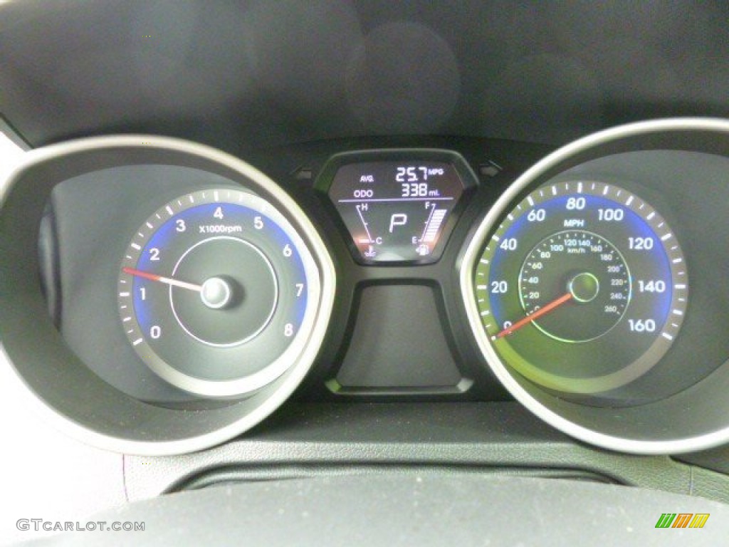 2013 Elantra Coupe GS - Shimmering Air Silver / Blue photo #8