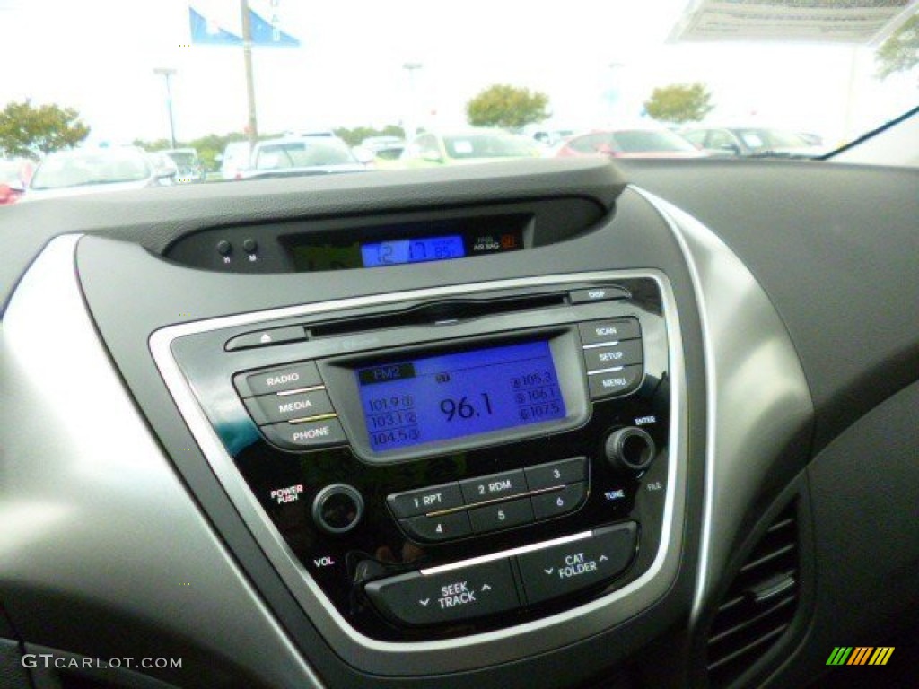 2013 Elantra Coupe GS - Shimmering Air Silver / Blue photo #9