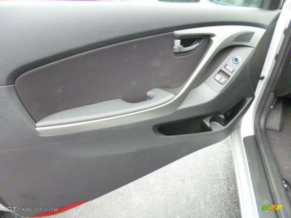 2013 Elantra Coupe GS - Shimmering Air Silver / Blue photo #17