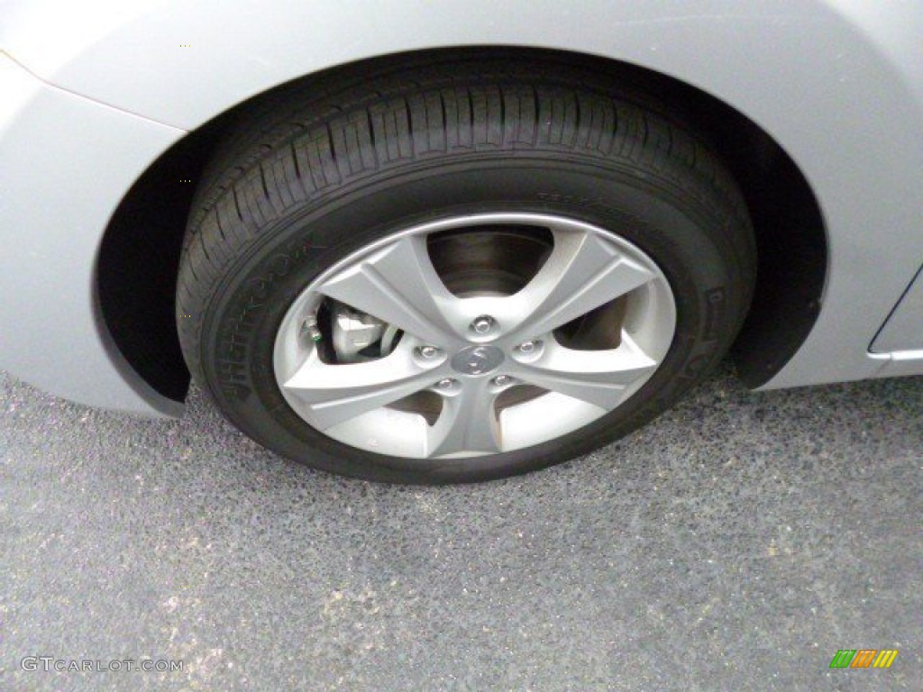 2013 Elantra Coupe GS - Shimmering Air Silver / Blue photo #24