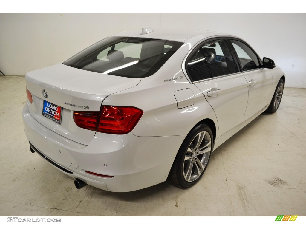 2013 3 Series ActiveHybrid 3 Sedan - Mineral White Metallic / Black photo #5