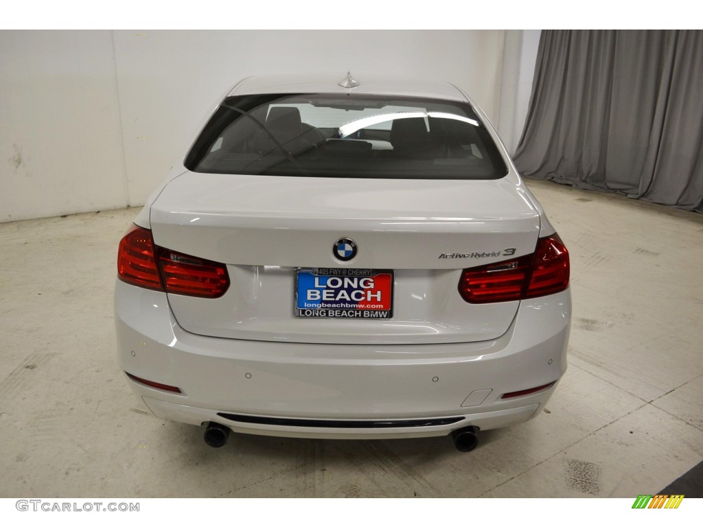 2013 3 Series ActiveHybrid 3 Sedan - Mineral White Metallic / Black photo #6