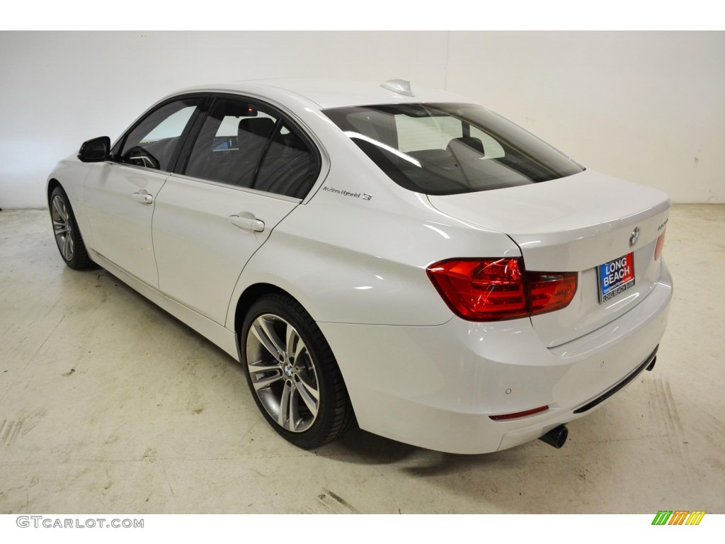 2013 3 Series ActiveHybrid 3 Sedan - Mineral White Metallic / Black photo #7