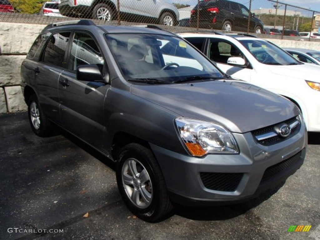 2009 Sportage LX - Steel Silver / Black photo #1