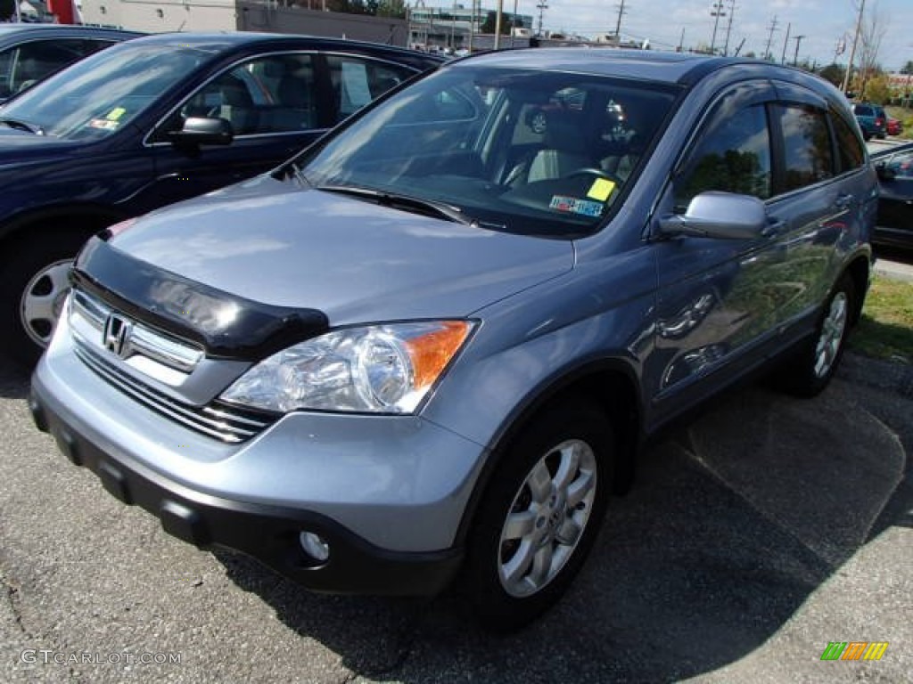 2009 CR-V EX-L 4WD - Glacier Blue Metallic / Gray photo #3