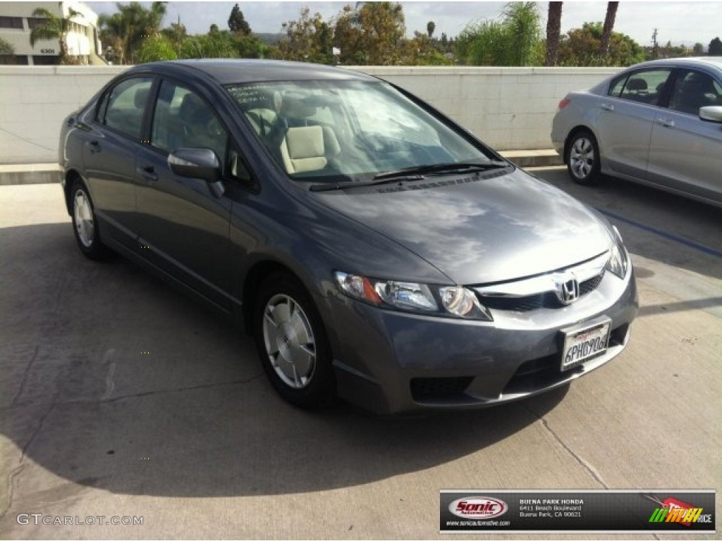 2010 Polished Metal Metallic Honda Civic Hybrid Sedan 86280449