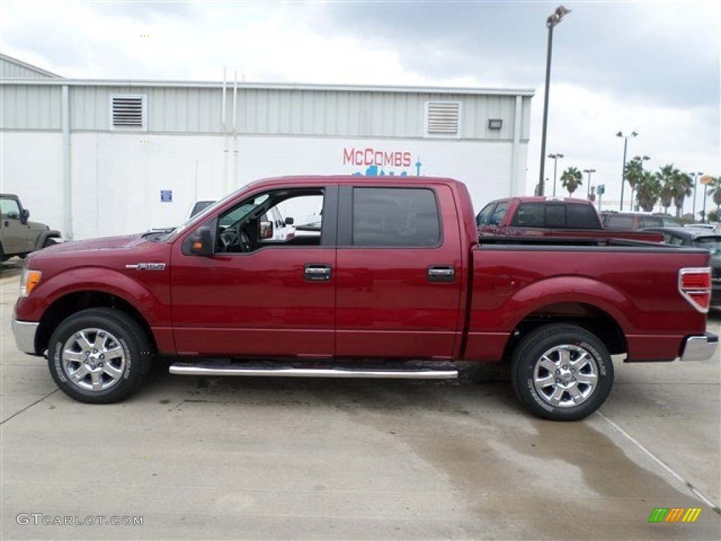 2013 F150 XLT SuperCrew - Ruby Red Metallic / Steel Gray photo #2