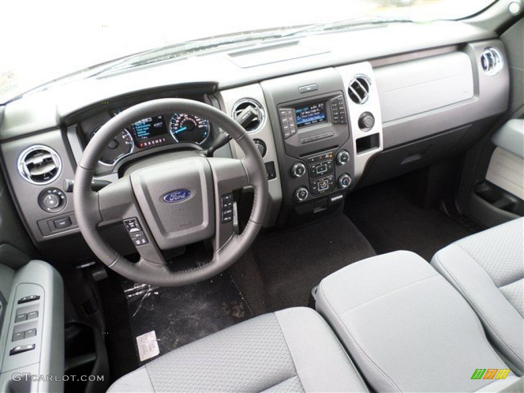 2013 F150 XLT SuperCrew - Ruby Red Metallic / Steel Gray photo #13