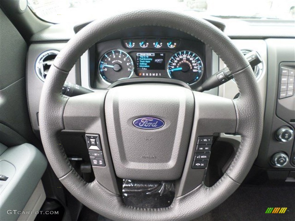 2013 F150 XLT SuperCrew - Ruby Red Metallic / Steel Gray photo #15