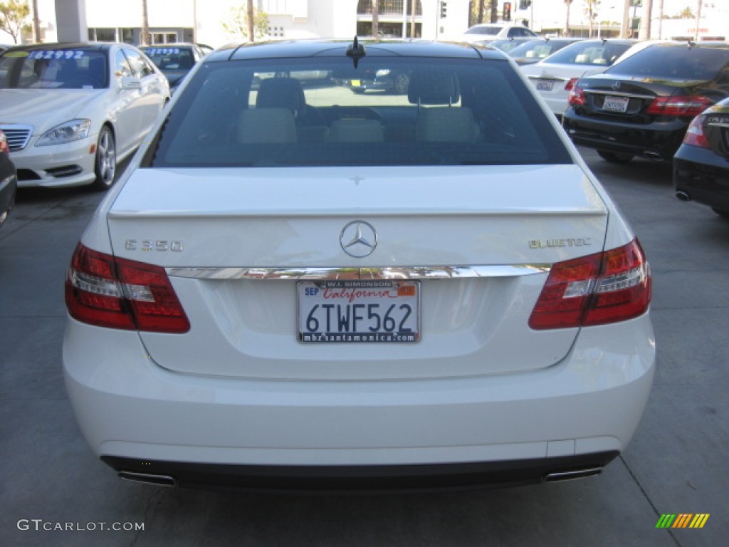 2011 E 350 BlueTEC Sedan - Arctic White / Almond/Mocha photo #3