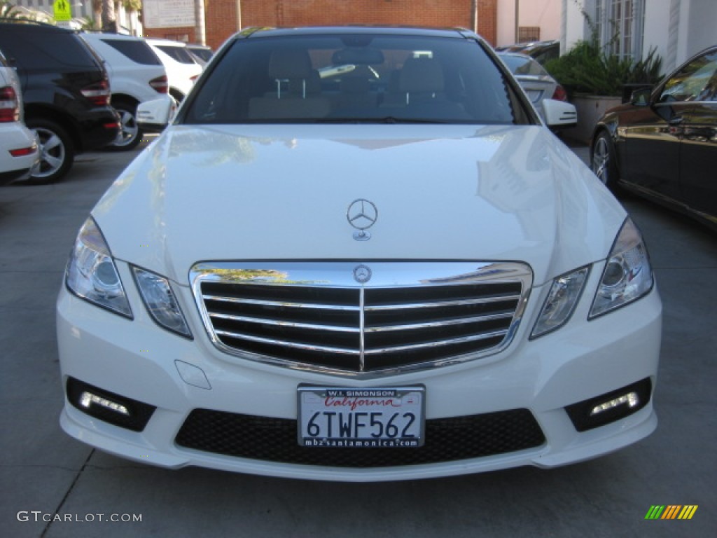 2011 E 350 BlueTEC Sedan - Arctic White / Almond/Mocha photo #6