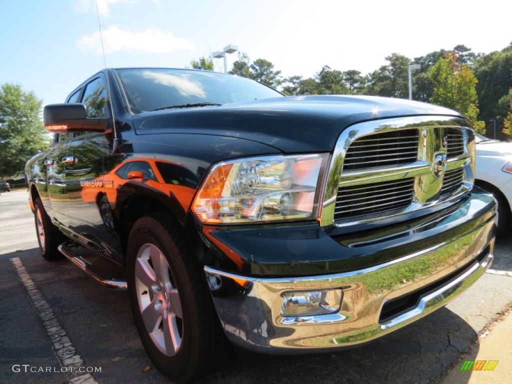 2011 Ram 1500 Big Horn Quad Cab - Hunter Green Pearl / Dark Slate Gray/Medium Graystone photo #4