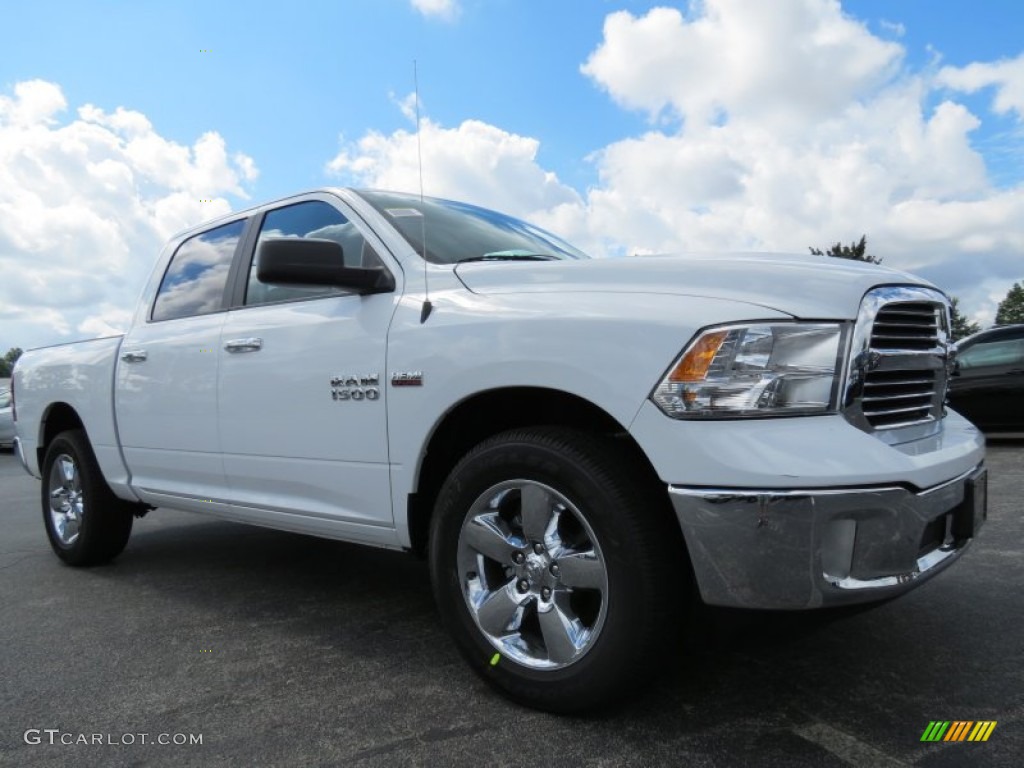 2014 1500 Big Horn Crew Cab - Bright White / Black/Diesel Gray photo #4