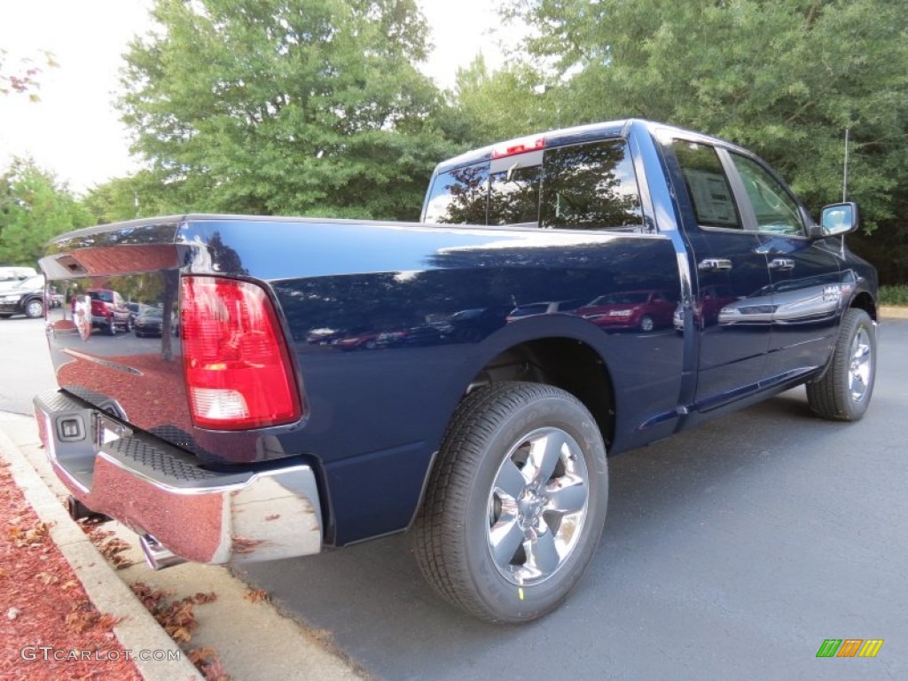 2014 1500 Big Horn Quad Cab - True Blue Pearl Coat / Black/Diesel Gray photo #3