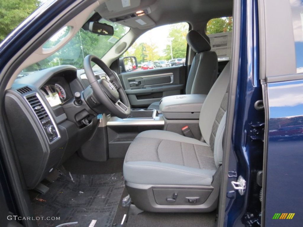 2014 1500 Big Horn Quad Cab - True Blue Pearl Coat / Black/Diesel Gray photo #7