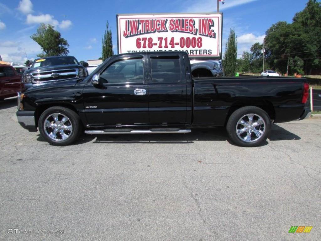 2006 Silverado 1500 LS Extended Cab - Black / Dark Charcoal photo #3