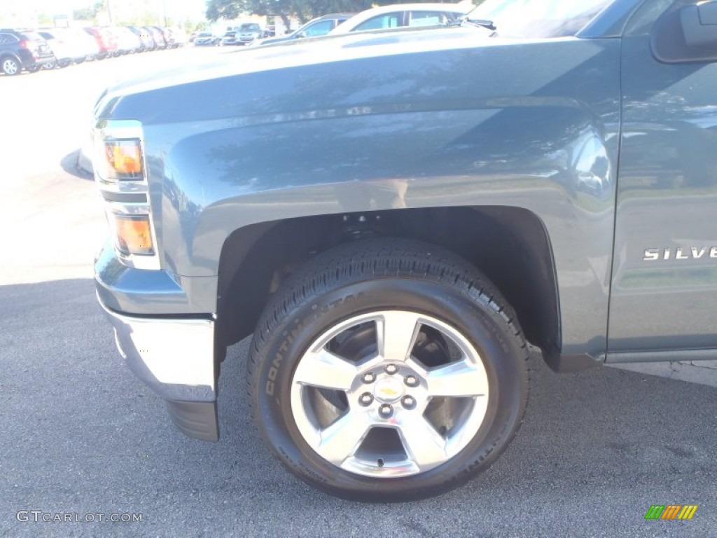 2014 Silverado 1500 LT Double Cab - Blue Granite Metallic / Jet Black photo #9