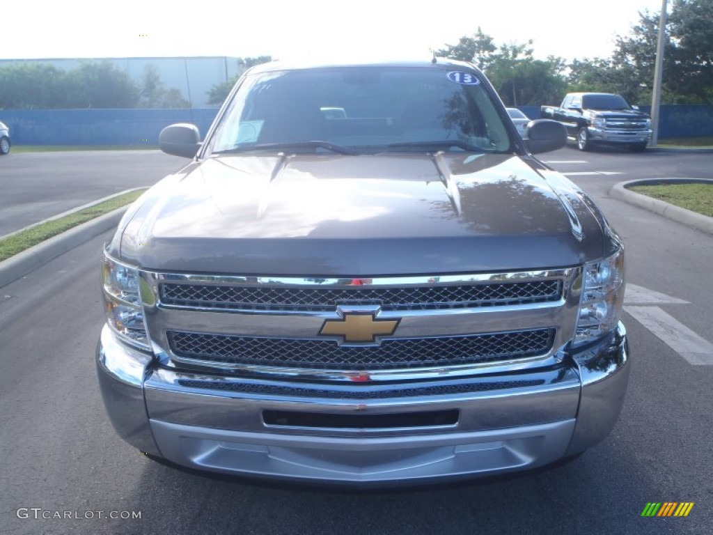 2013 Silverado 1500 LS Crew Cab - Mocha Steel Metallic / Ebony photo #2