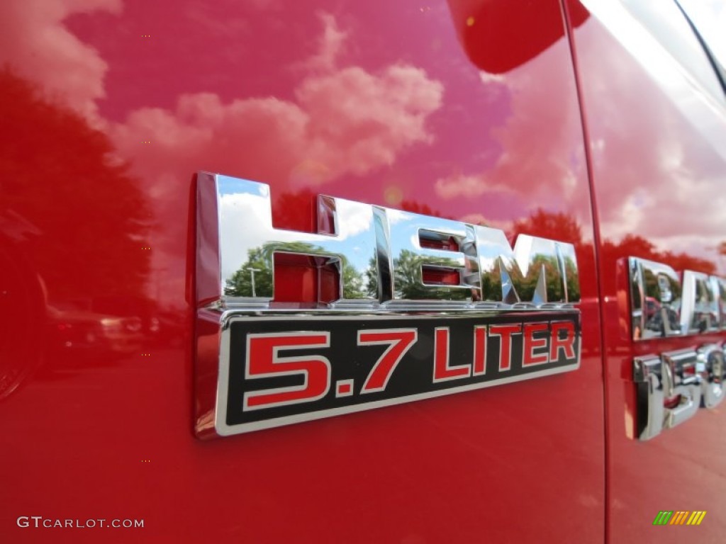 2014 1500 Big Horn Quad Cab - Flame Red / Black/Diesel Gray photo #5