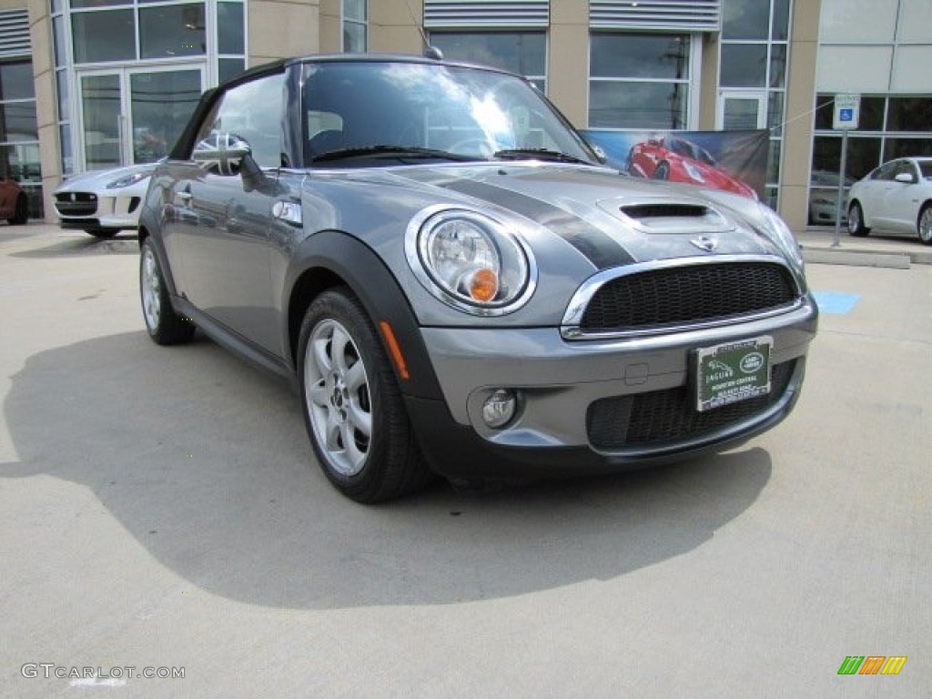 2010 Cooper S Convertible - Dark Silver Metallic / Grey/Carbon Black photo #1