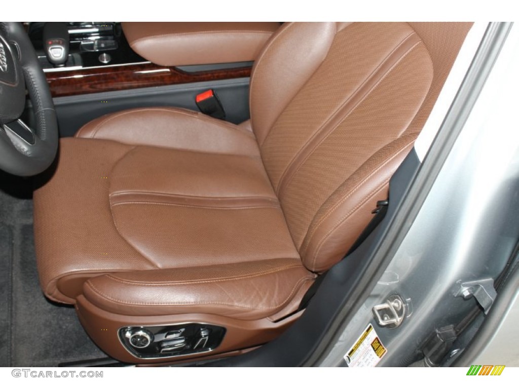 2011 A8 L 4.2 FSI quattro - Quartz Grey Metallic / Nougat Brown photo #11