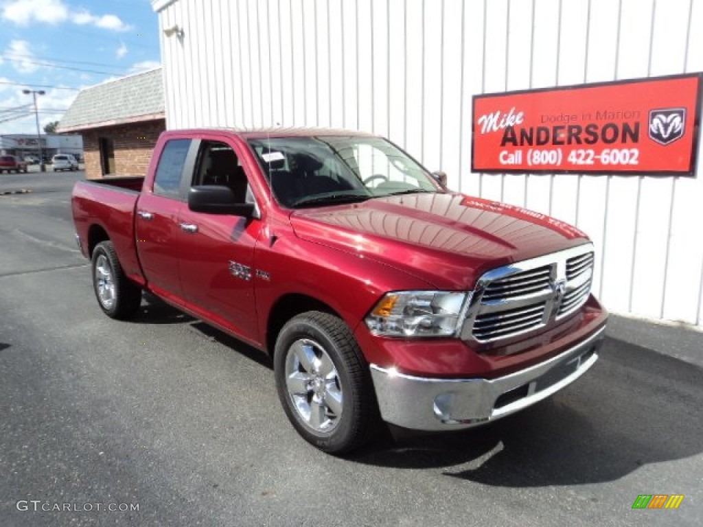 2014 1500 Big Horn Quad Cab 4x4 - Deep Cherry Red Crystal Pearl / Black/Diesel Gray photo #1