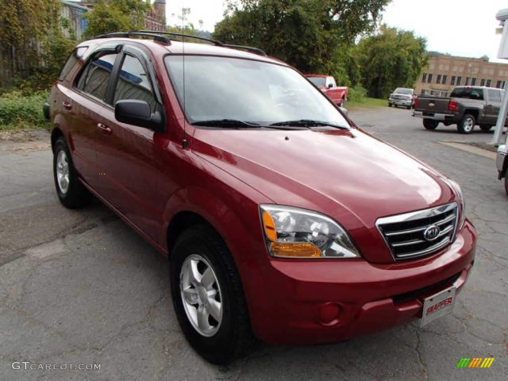 2007 Sorento LX 4WD - Radiant Red / Gray photo #2