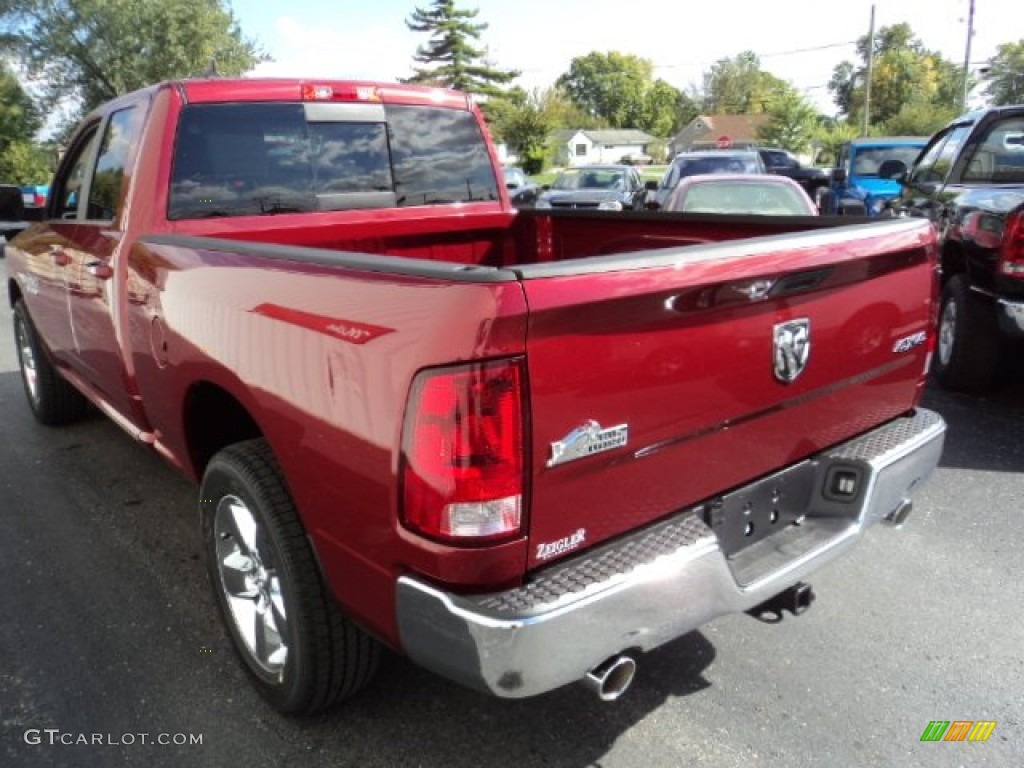 2014 1500 Big Horn Quad Cab 4x4 - Deep Cherry Red Crystal Pearl / Black/Diesel Gray photo #3