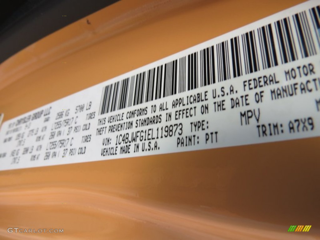 2014 Wrangler Unlimited Color Code PTT for Dune Photo #86291883