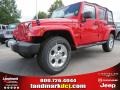 Flame Red - Wrangler Unlimited Sahara 4x4 Photo No. 1