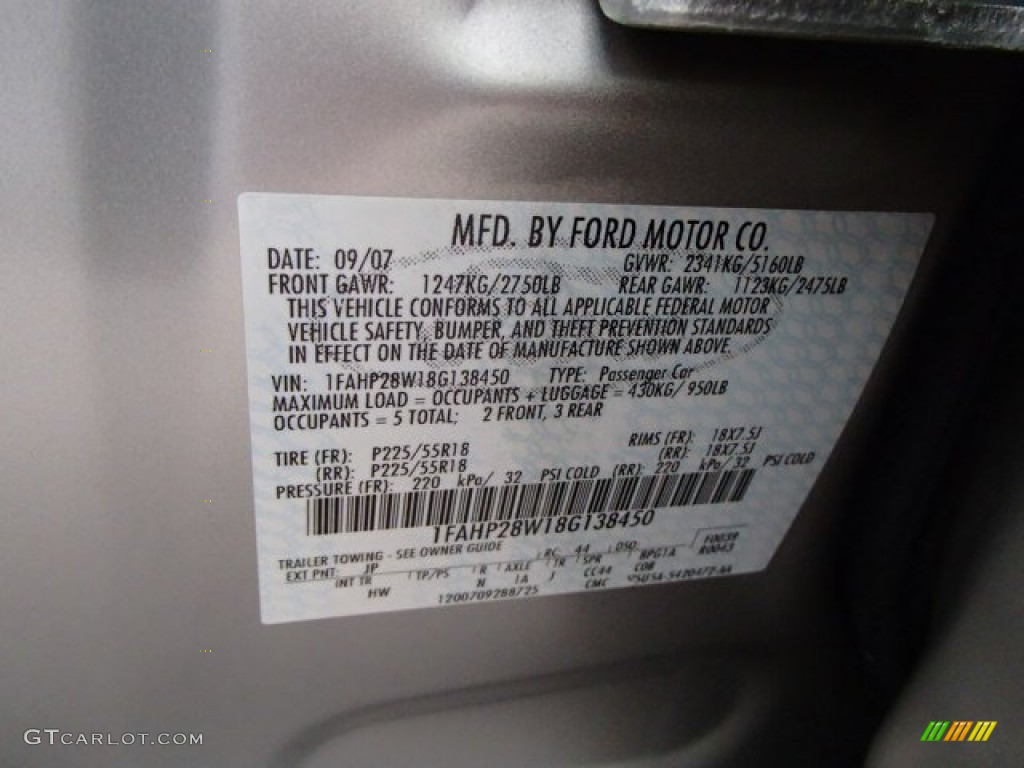 2008 Taurus Limited AWD - Silver Birch Metallic / Black photo #25