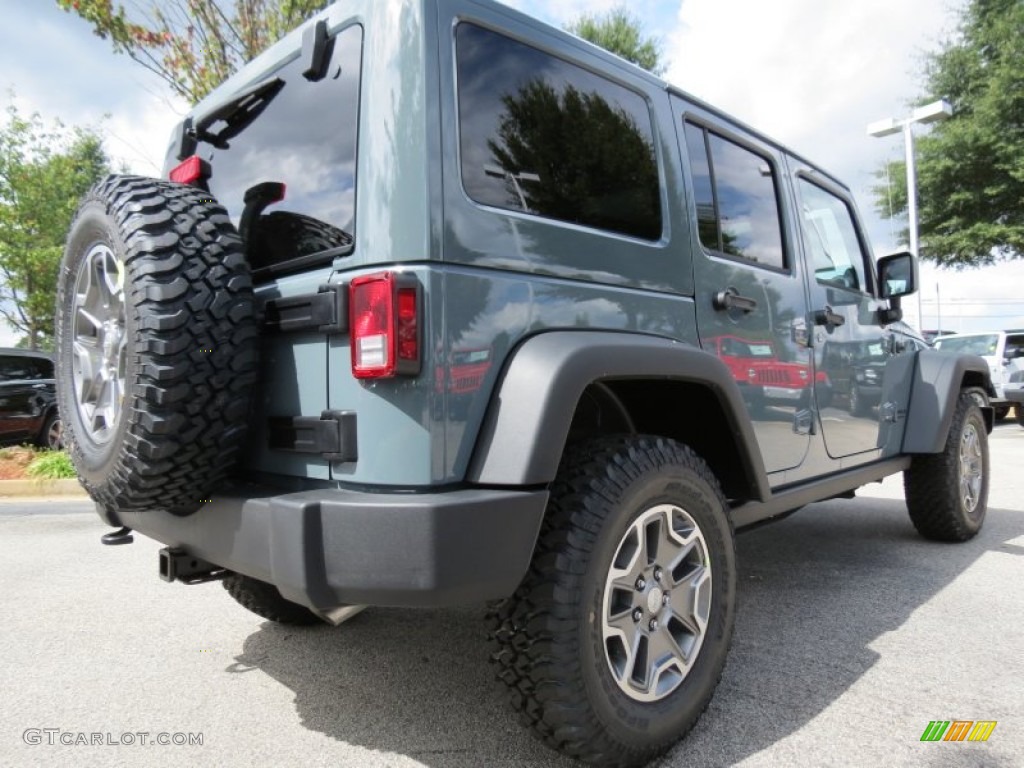 2014 Wrangler Unlimited Rubicon 4x4 - Anvil / Black photo #3