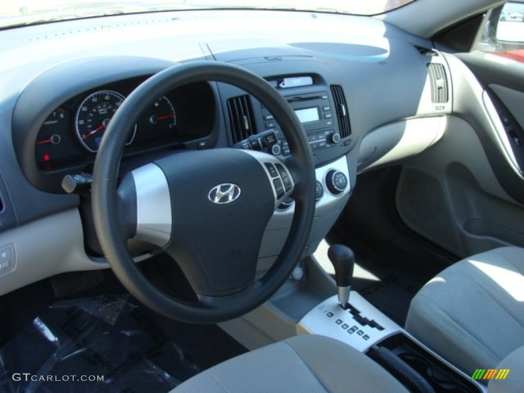 2009 Elantra SE Sedan - Black Pearl / Gray photo #9