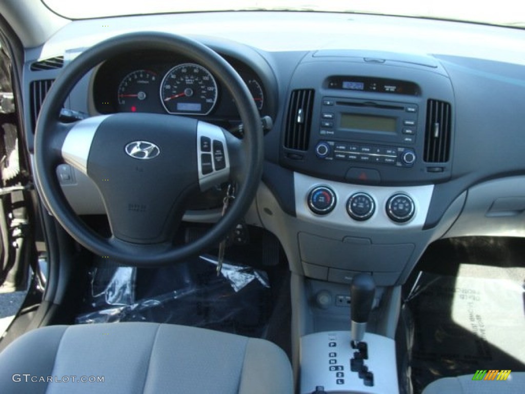 2009 Elantra SE Sedan - Black Pearl / Gray photo #11
