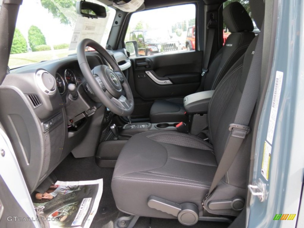 2014 Wrangler Unlimited Rubicon 4x4 - Anvil / Black photo #8