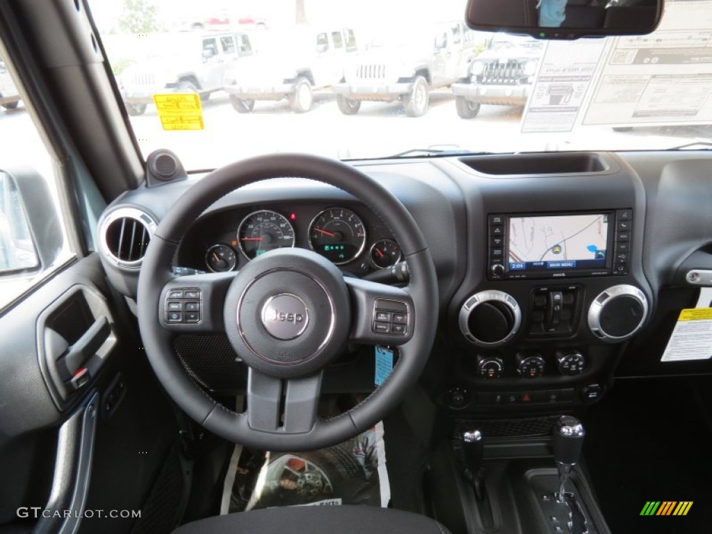 2014 Wrangler Unlimited Rubicon 4x4 - Anvil / Black photo #9