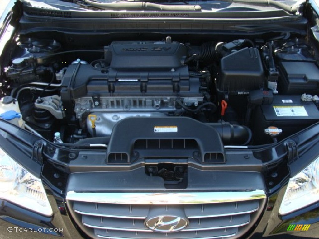 2009 Elantra SE Sedan - Black Pearl / Gray photo #28