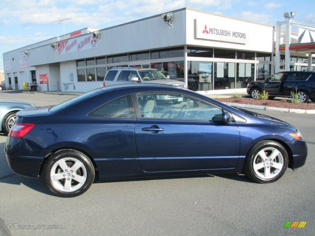 2007 Civic EX Coupe - Royal Blue Pearl / Gray photo #5