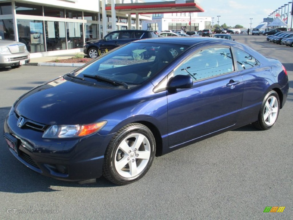 2007 Civic EX Coupe - Royal Blue Pearl / Gray photo #10