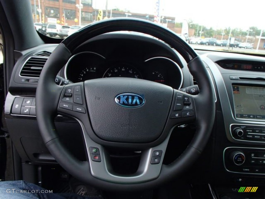 2014 Kia Sorento SX V6 AWD Black Steering Wheel Photo #86295027