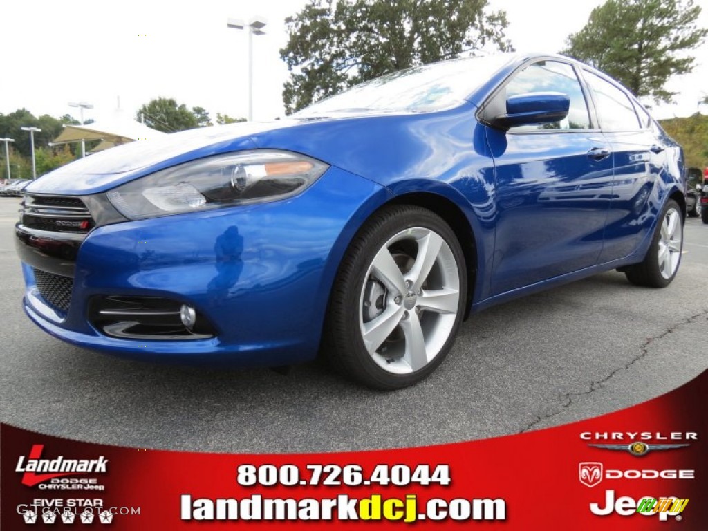 2013 Dart GT - Blue Streak Pearl Coat / Black photo #1