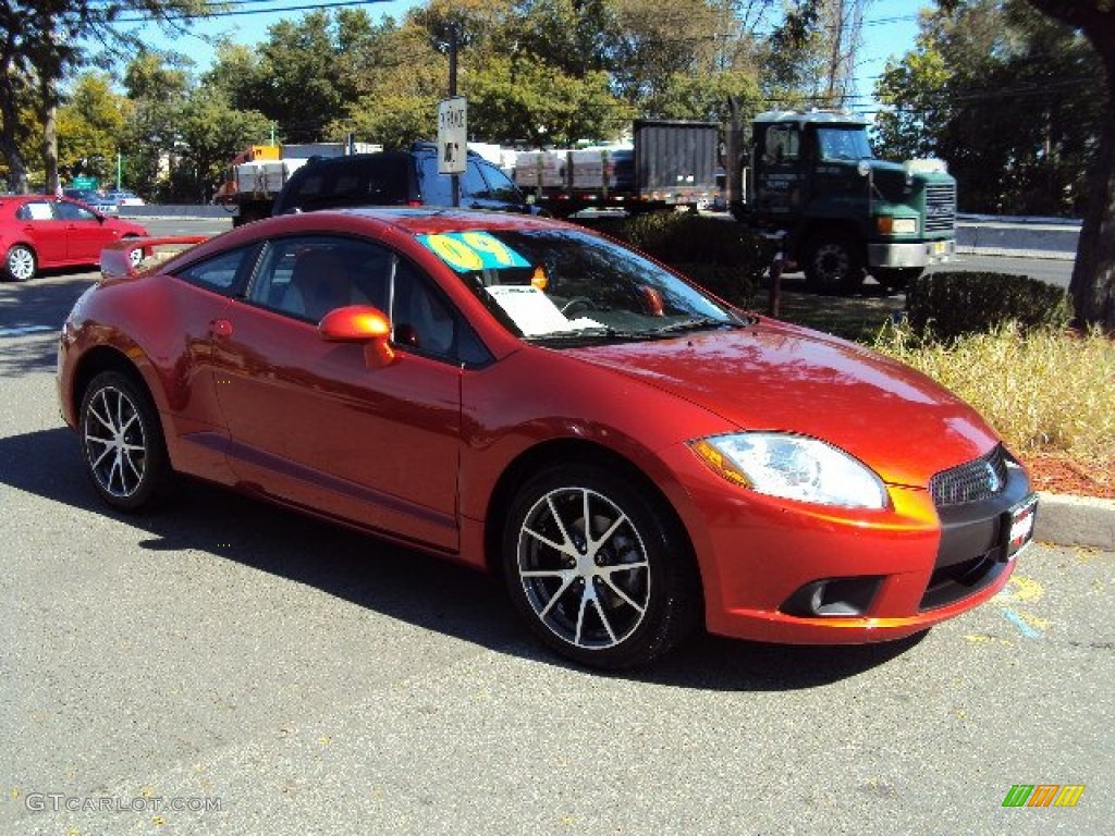 2009 Eclipse GT Coupe - Sunset Pearlescent Pearl / Terra Cotta/Charcoal photo #4