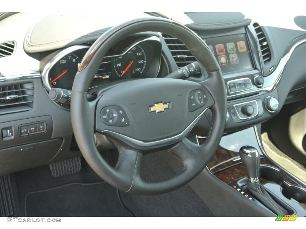 2014 Chevrolet Impala LTZ Jet Black Steering Wheel Photo #86299905