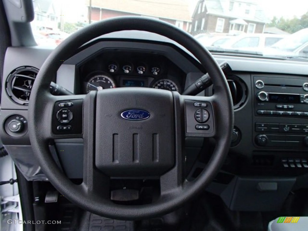 2014 Ford F250 Super Duty XL SuperCab 4x4 Steel Steering Wheel Photo #86300007