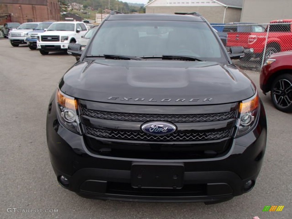 2014 Explorer Sport 4WD - Tuxedo Black / Sport Charcoal Black/Sienna photo #2