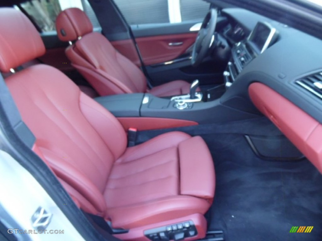 2013 6 Series 650i Gran Coupe - Titanium Silver Metallic / Vermillion Red photo #16