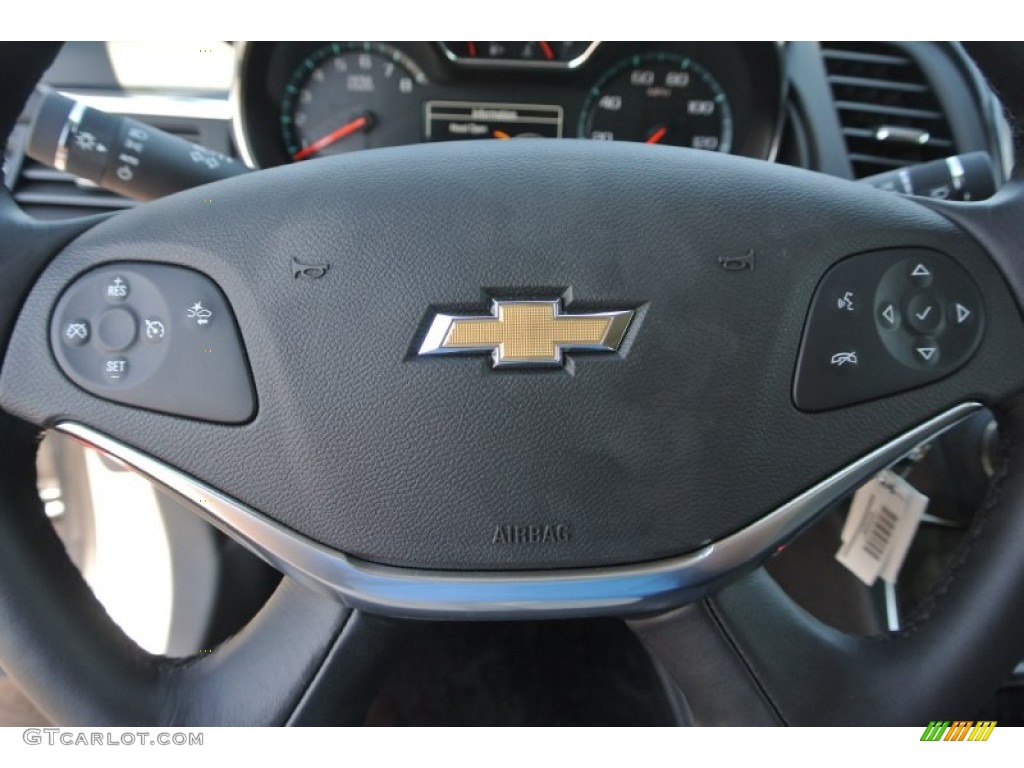 2014 Chevrolet Impala LT Jet Black/Dark Titanium Steering Wheel Photo #86300701